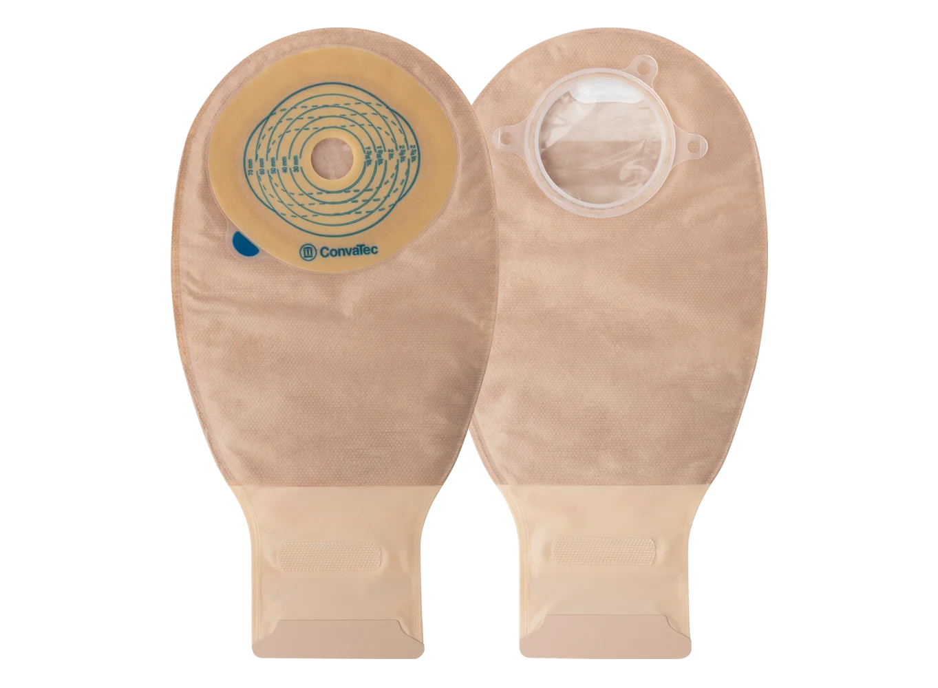 uma gama de bolsas de ostomia