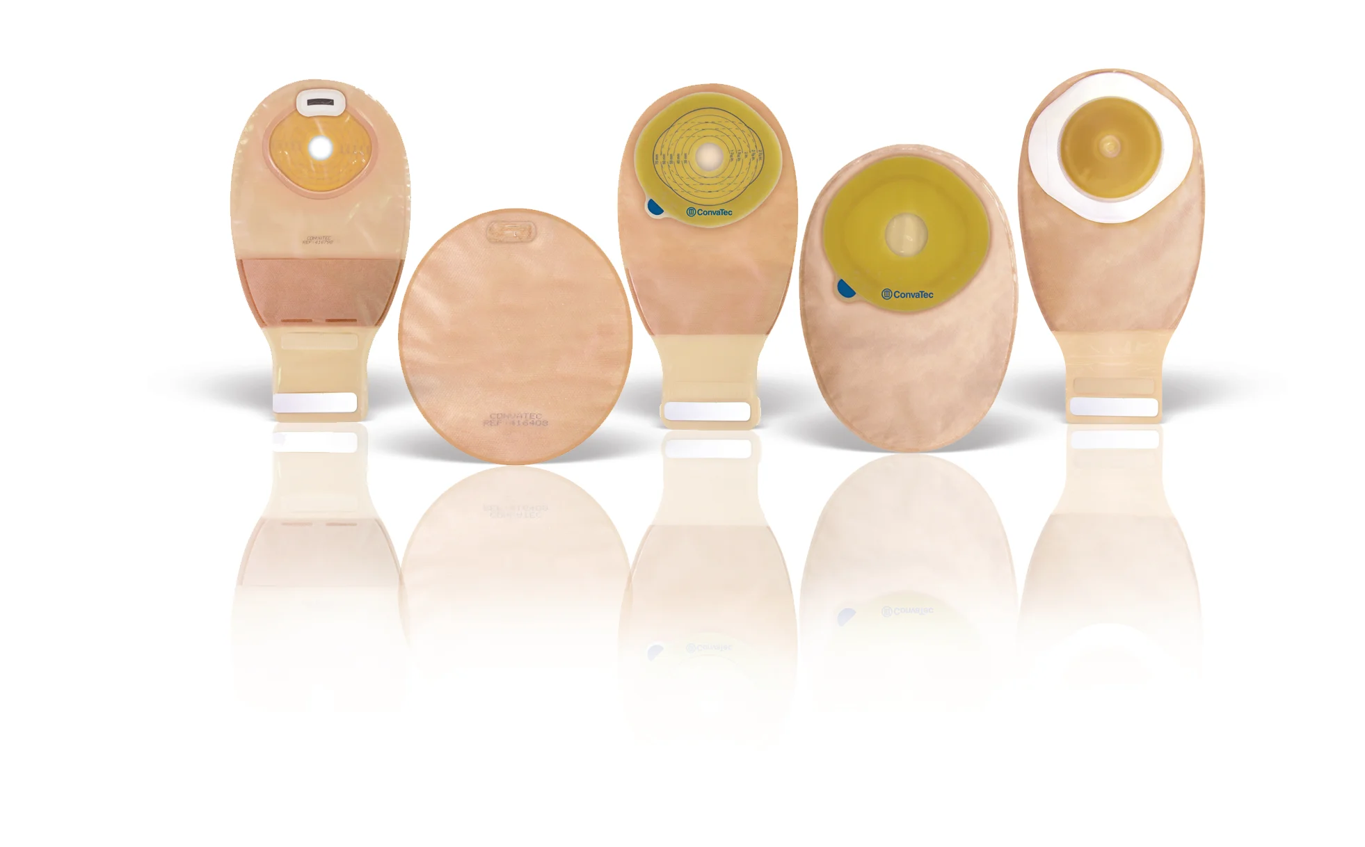 a range of ostomy pouches