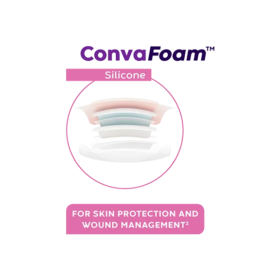 a logo with a white circle and text