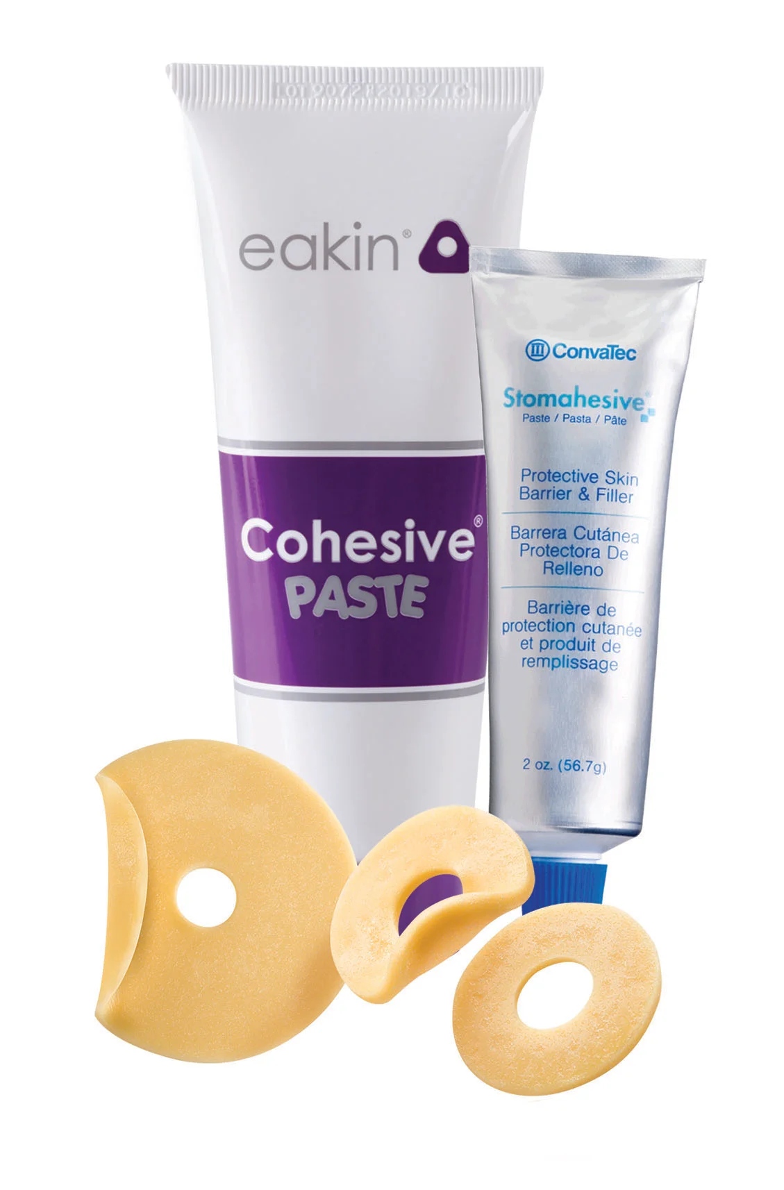 Skupina různých barevných vlasových produktů