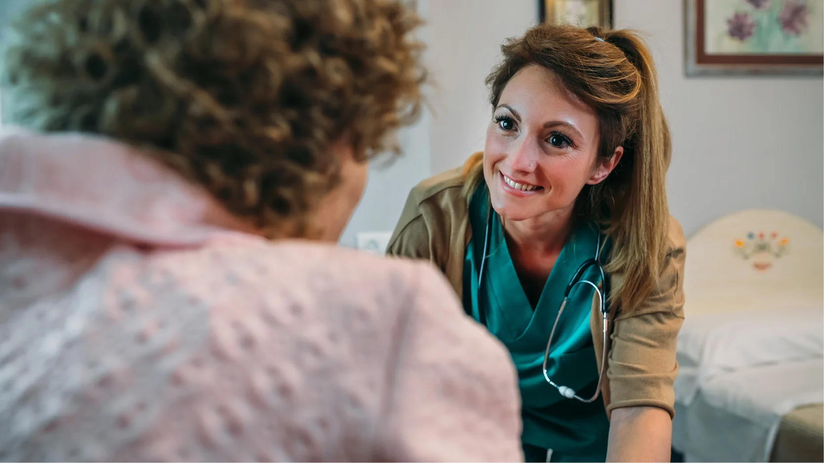 a woman smiling at the camera